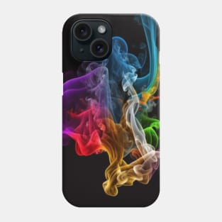 Coloured smoke on a black background Phone Case