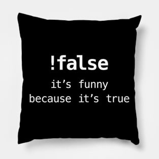 Funny False Programming Coding For Programmers Pillow