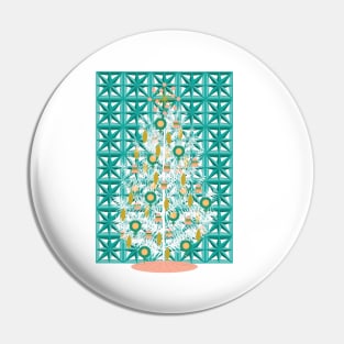 Mid Century Modern Christmas Tree Pin