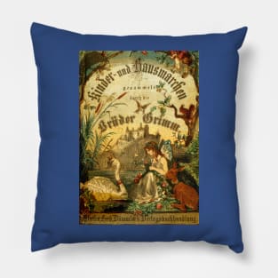 Brothers Grimm Antique German Book Cover Pillow