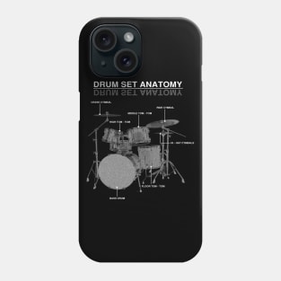 Drum Set Anatomy Drummer Music Band Phone Case