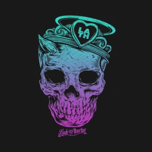 LATH skull logo (Teal/Purple) T-Shirt