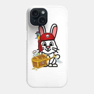 Cute bunny is a pirate Phone Case