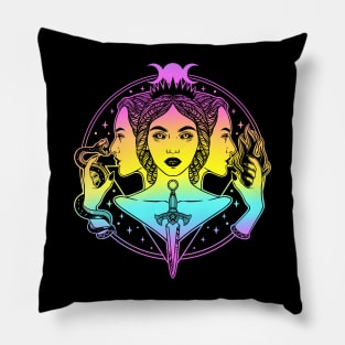 Hecate triple goddess Pillow