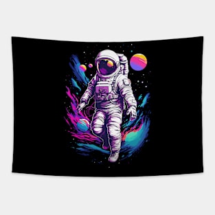 Astronaut in Vibrance Color Tapestry