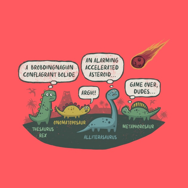 Last Meeting of the Dinosaur Literary Club by kg07_shirts