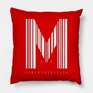 Mighty Max Bar Code (WHITE) Pillow