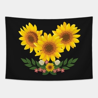 Painted Sunflower Bouquet Tapestry