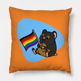 Hamster Pride People of color inclusive Pride flag Pillow