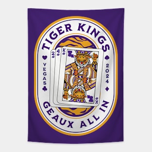 2024 Louisiana Tiger King Playing Card // Awesome King Tiger Purple and Gold Tapestry