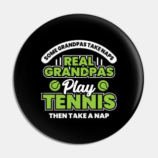 Funny Tennis Grandpa Grandfather Gift Pin