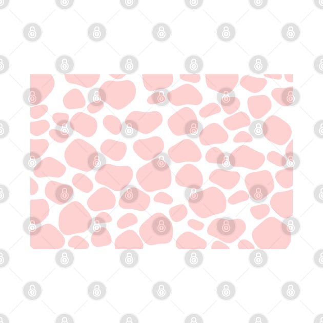 Cow spots in soft flamingo pink color, baby animal print by KINKDesign