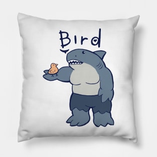 King Shark says Bird Pillow