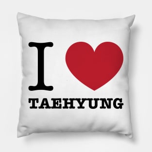 I love BTS Taehyung typography Morcaworks Pillow