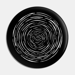 Round Circular Swirl Illustration Pin