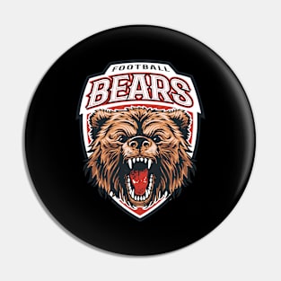 Mighty Gridiron Bear Roar Pin