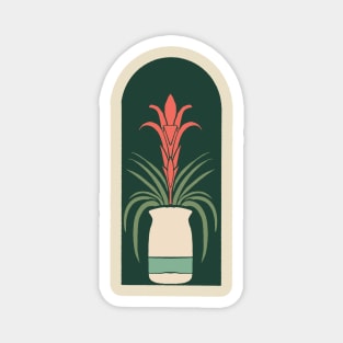 Bromeliad Block Print 2 Magnet