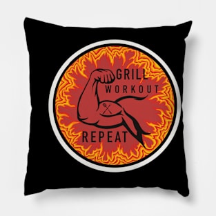 Grill, workout, repeat. Pillow