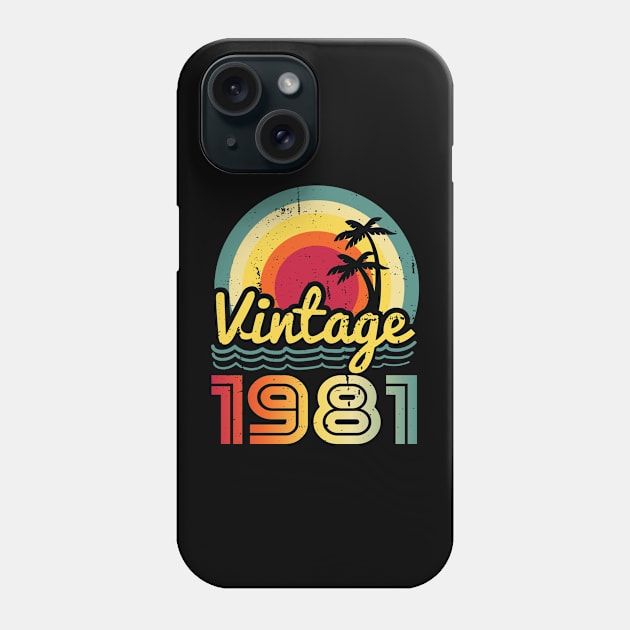 Vintage 1981 Made in 1981 42th birthday 42 years old Gift Phone Case by Winter Magical Forest