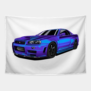 Godzilla SKYLINE GTR R34 Tapestry