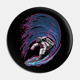 astronaut surfing in space Pin