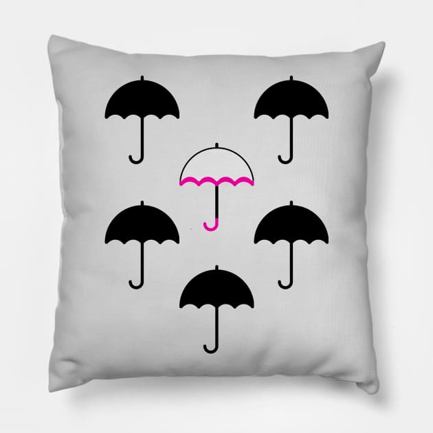 Umbrellas #2 Pillow by byebyesally