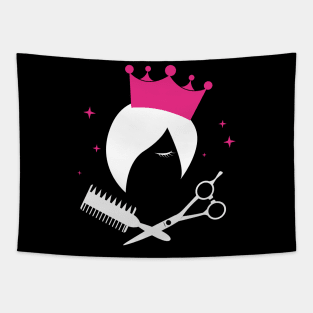 Hairdresser Logo Team Hairdressing Salon Tapestry