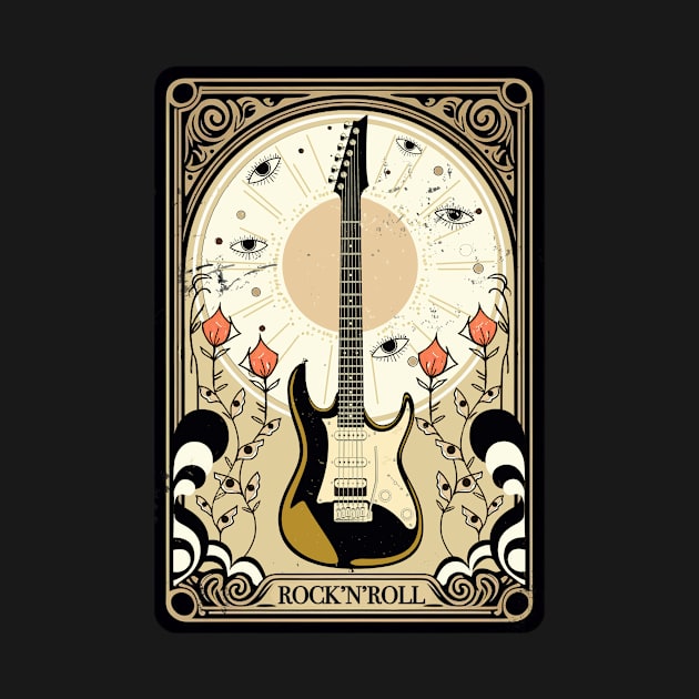 Psychedelic 70s oracle tarot card  rock and roll design by PoeticTheory