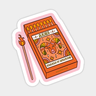 Aries Matchbox Magnet