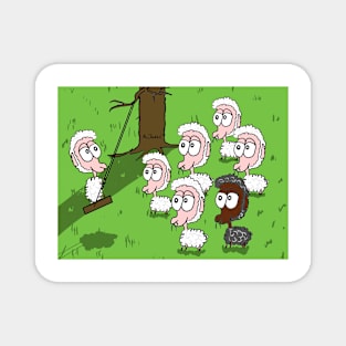 Sheep’s fun day Magnet