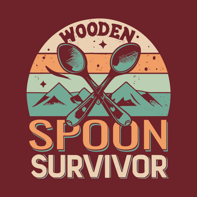 Wooden Spoon Survivor by A Floral Letter Capital letter A | Monogram, Sticker