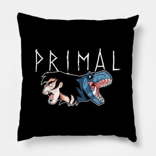 Primal Profile (Black Print) Pillow