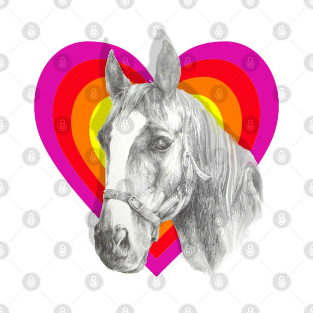 Horse in a heart! - Horse - Phone Case