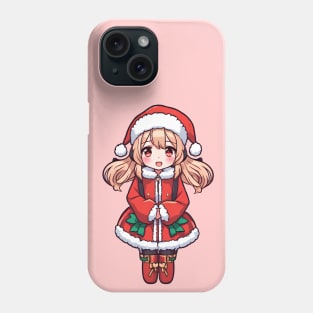 Cute blonde christmas girl Phone Case