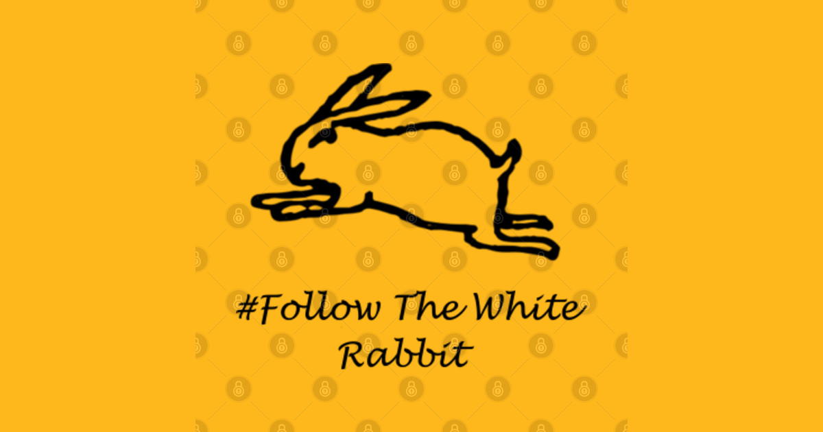 Follow The White Rabbit - White Rabbit Alice In Wonderland - T-Shirt