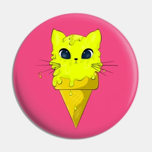 Cute Ice Cream Cat Pin