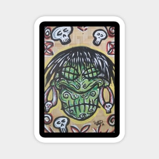 shrunken head trophy head Magnet