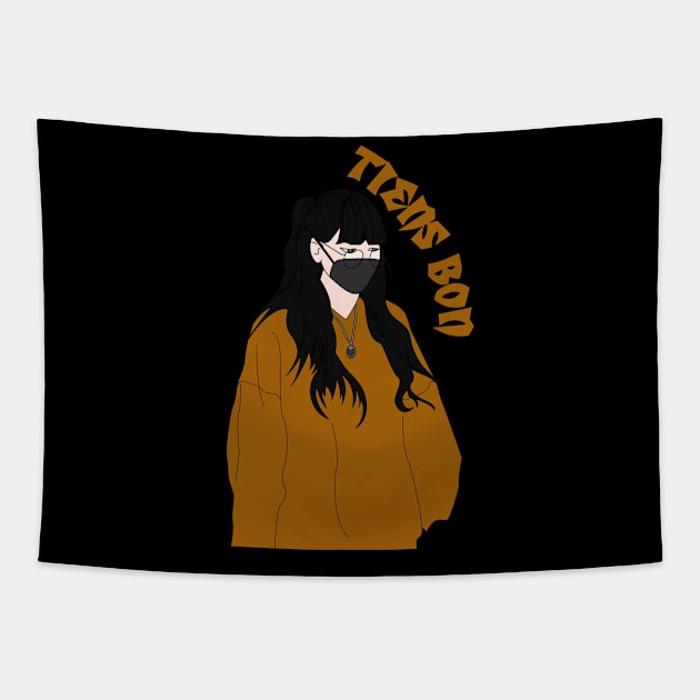 tiens bon tshirt Tapestry by suwalow