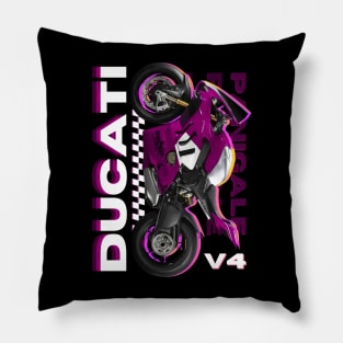 Pink Ducati Panigale Pillow