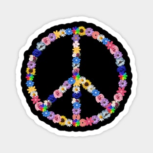 Floral Peace Sign Magnet