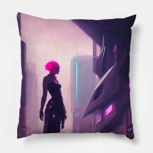 FUTURE CITY DRAWING #007 Pillow