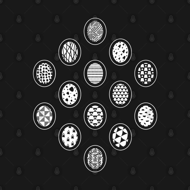 Monochrome Easter Geometry by runcatrun