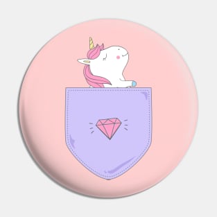 Chubby unicorn Pin