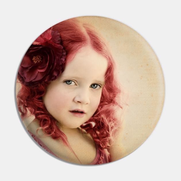 Mila as a Vintage Rose Pin by micklyn