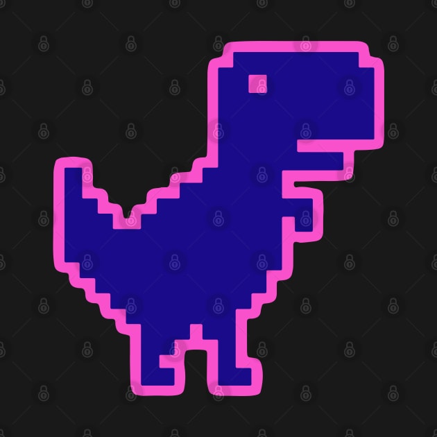Pixel Dinosaur, No Internet Connection by JK Mercha