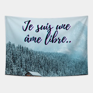 I am a free soul - popular french quotes theme gifts Tapestry