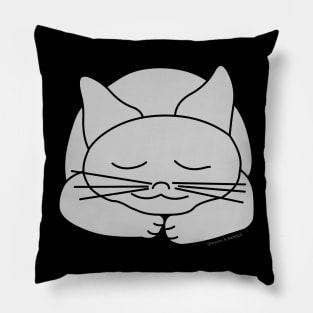 Sleeping Gray Cat Pillow