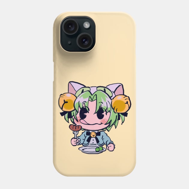 I draw that funny picture of dejiko eating sausage / di gi charat Phone Case by mudwizard