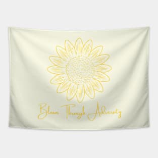 Bloom Through Adversity - Yellow Sunflower Tapestry