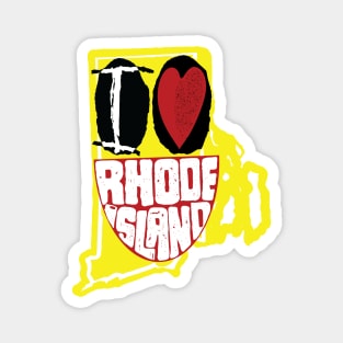 I Love Rhode Island Smiling Happy Face Magnet